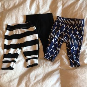 Newborn pants. Set of three.  Like new condition